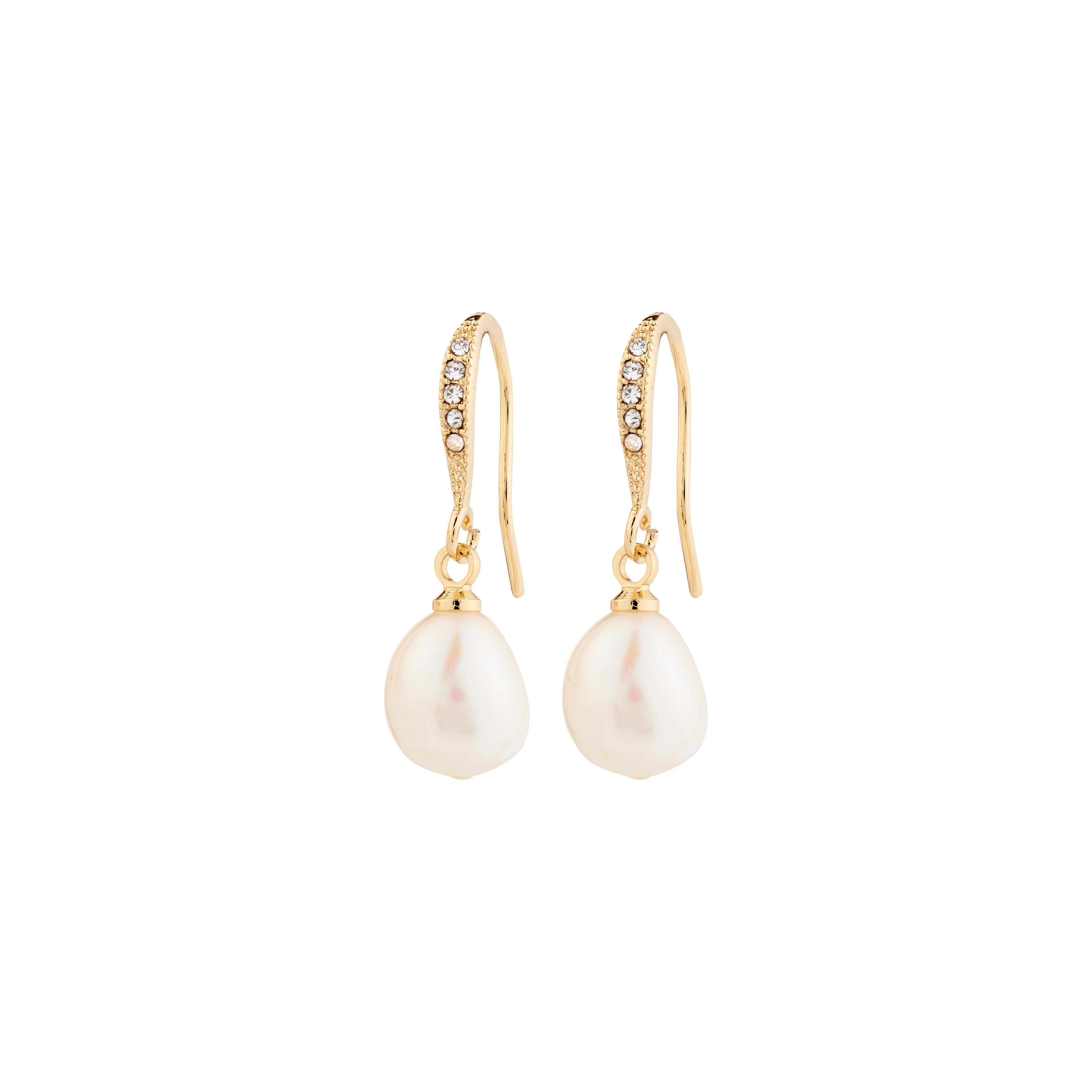 PILGRIM - Jasmin Pearl Earrings Gold-plated - 652512083