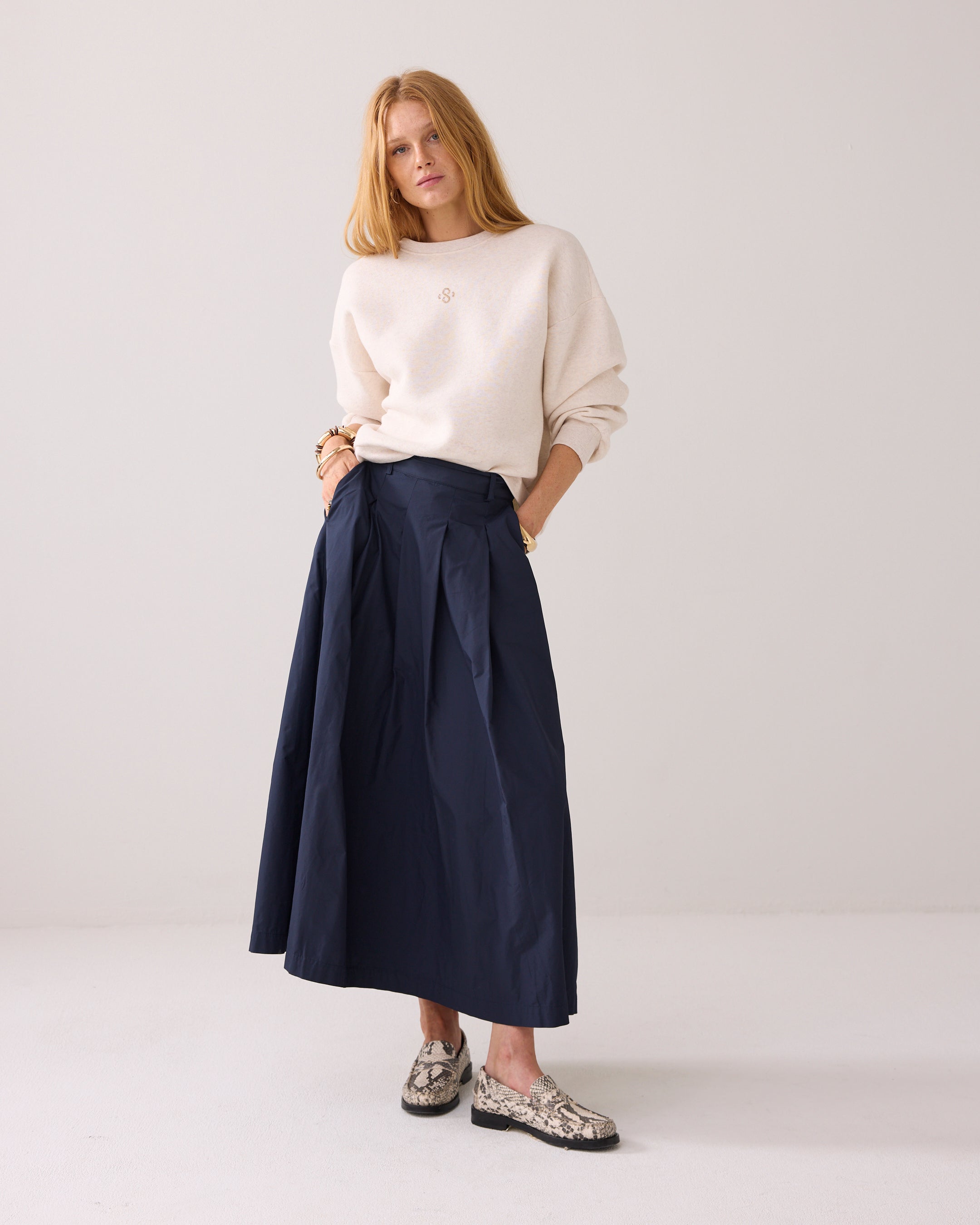 Summum Women Skirt Taft Light in Midnight Blue - 6s1348-12259