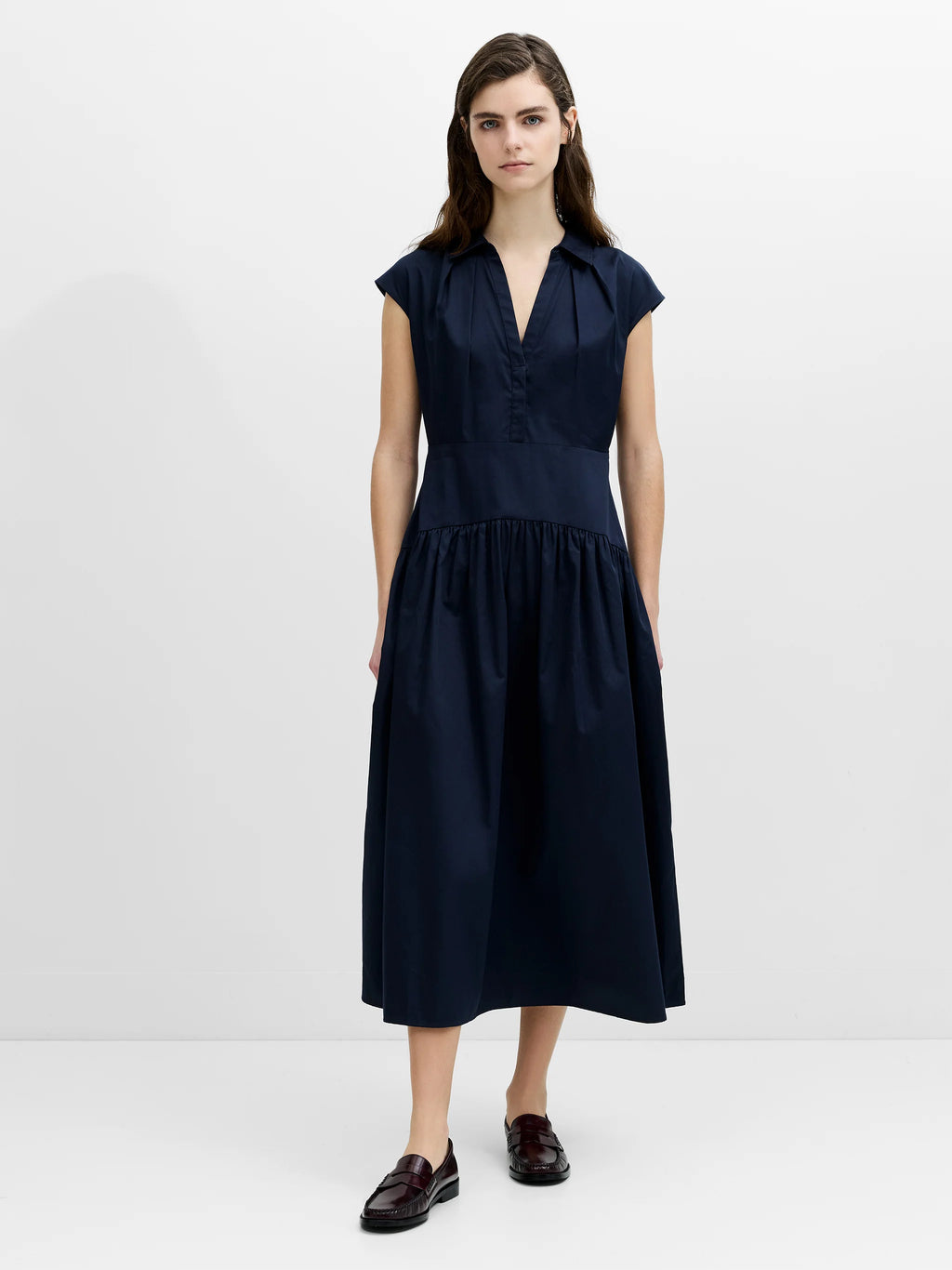 French Connection Alexis Poplin Midi Dress