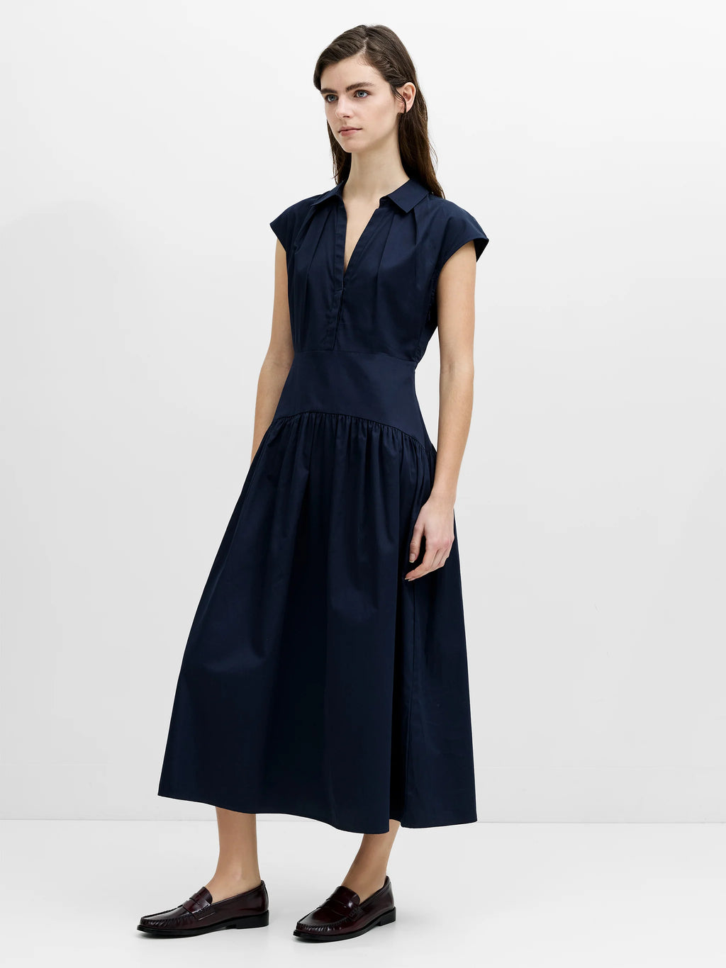 French Connection Alexis Poplin Midi Dress
