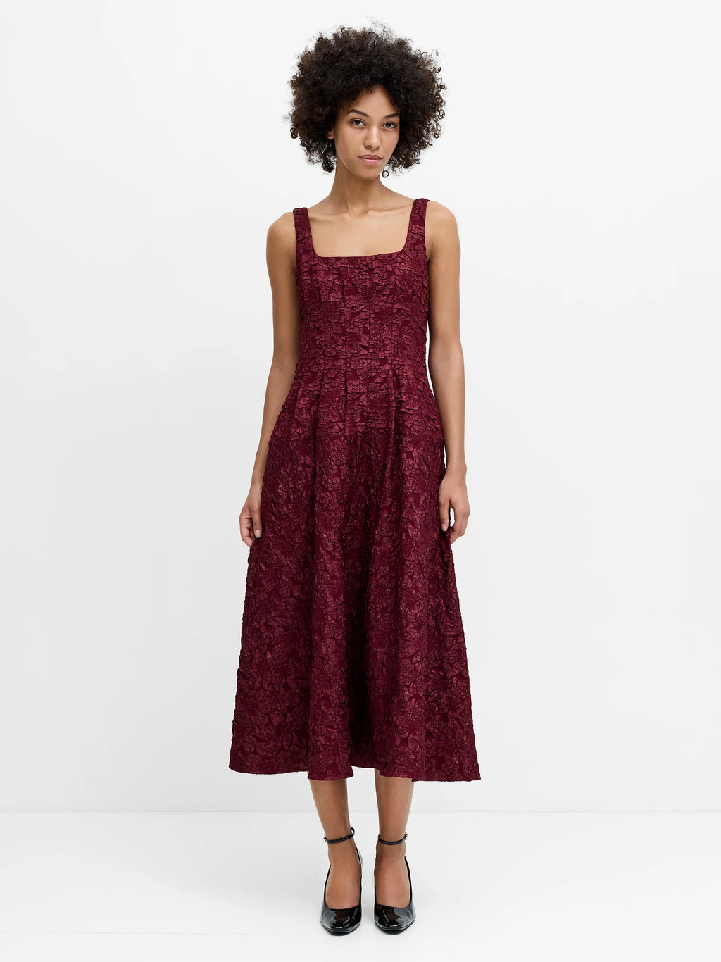 French Connection Milenda Jacquard Midi Dress