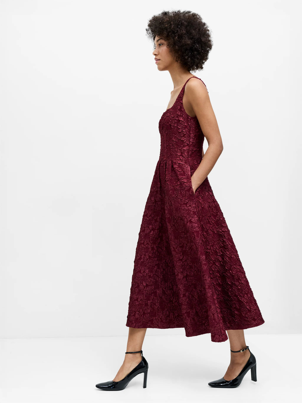 French Connection Milenda Jacquard Midi Dress