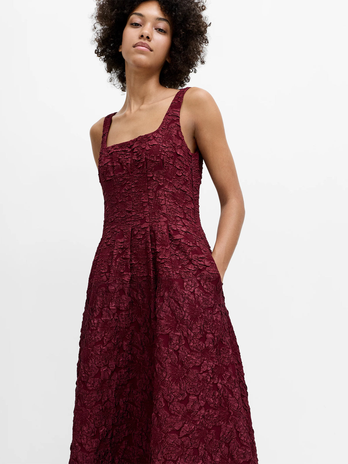 French Connection Milenda Jacquard Midi Dress