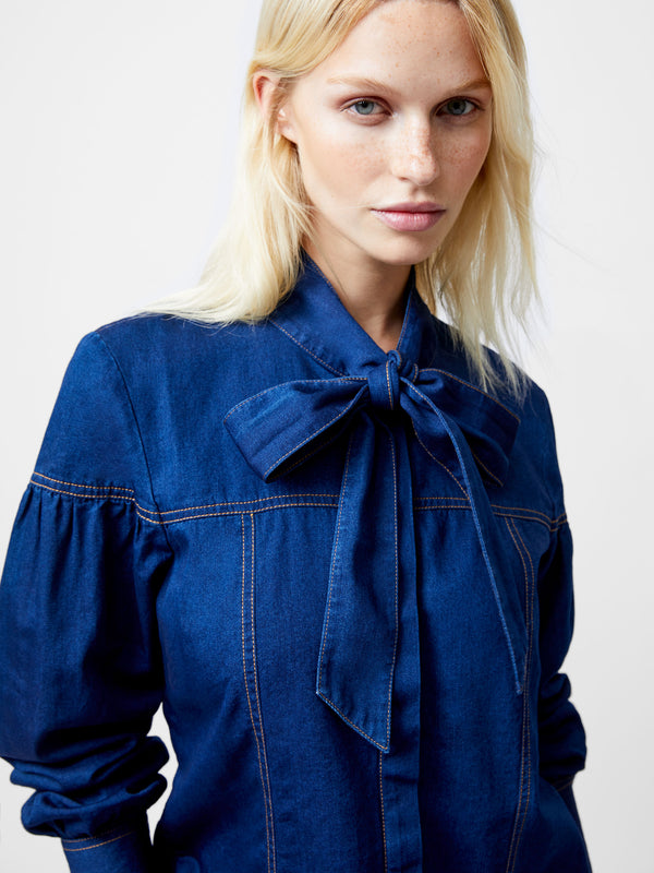 French Connection- Zaves Chambray Button through shirt- 72YAJ