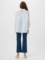 French Connection Cambria Cotton Embroidered Shirt in White - 72YBB