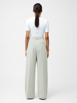 French Connection Angie Suiting Wide Leg Trouser in Pistachio Green - 74YAS