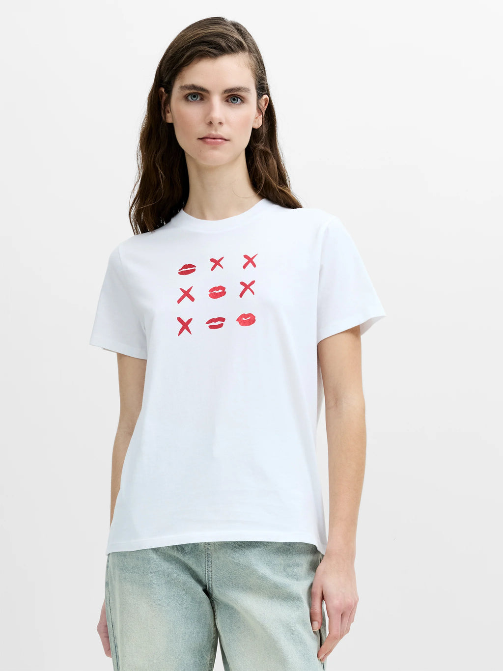 French Connection Cotton Jersey Noughts and Kisses T Shirt