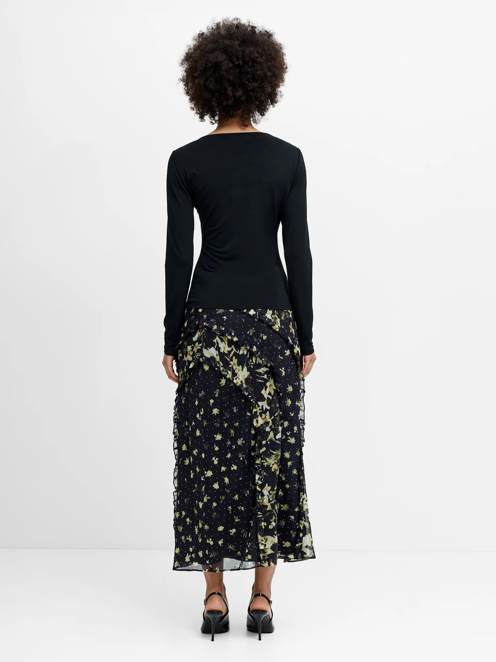 French Connection Maxine Jersey Draped Long Sleeve Top