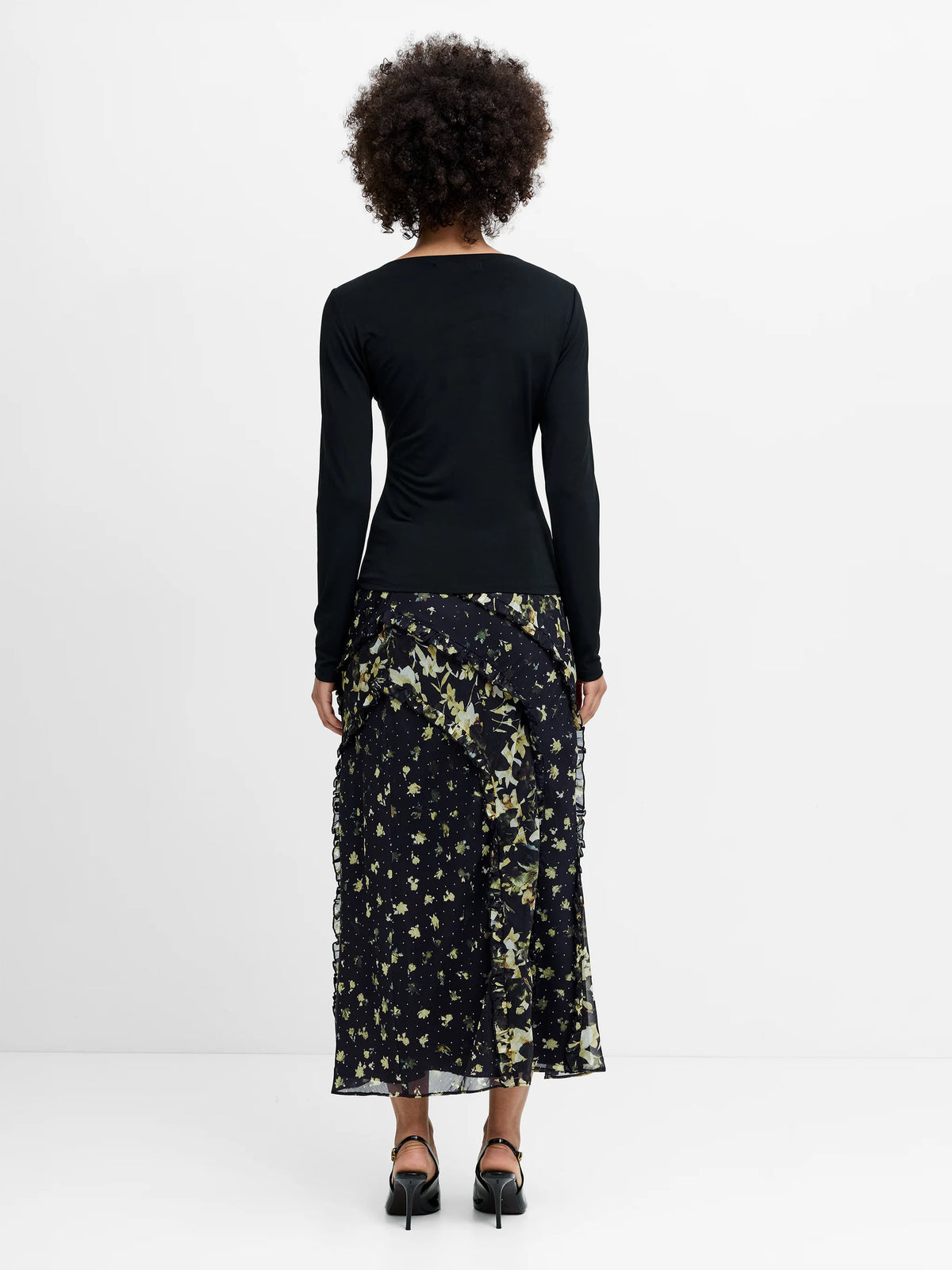 French Connection Maxine Jersey Draped Long Sleeve Top