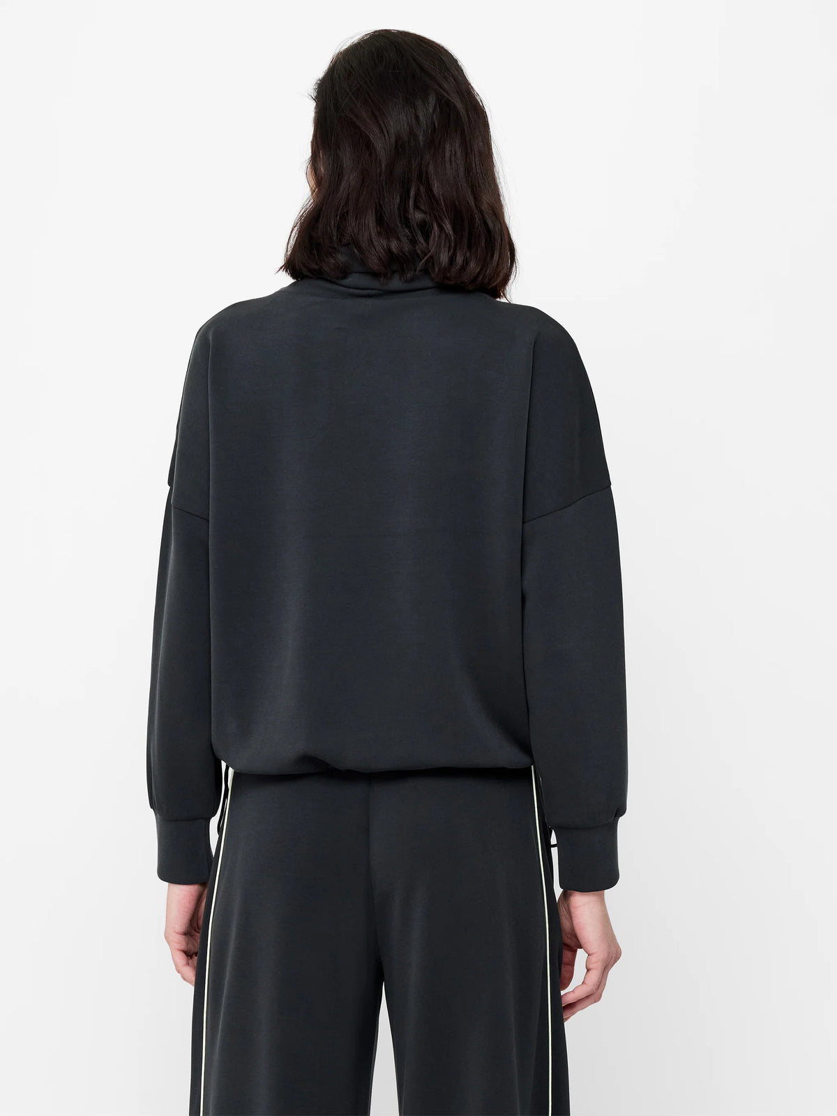 French Connection Wren Draped Funnel Neck Sweatshirt