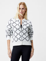 French Connection Odessa Reversible Checks Cardi in Black/White - 78YAA