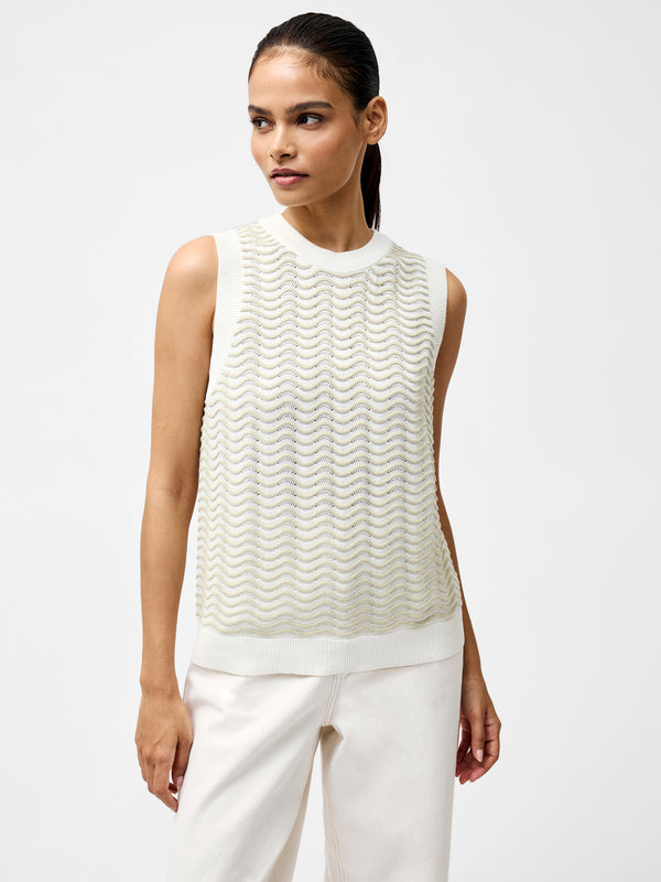 French Connection London Sleeveless Soft Knit in Pistachio Cream - 78YBG