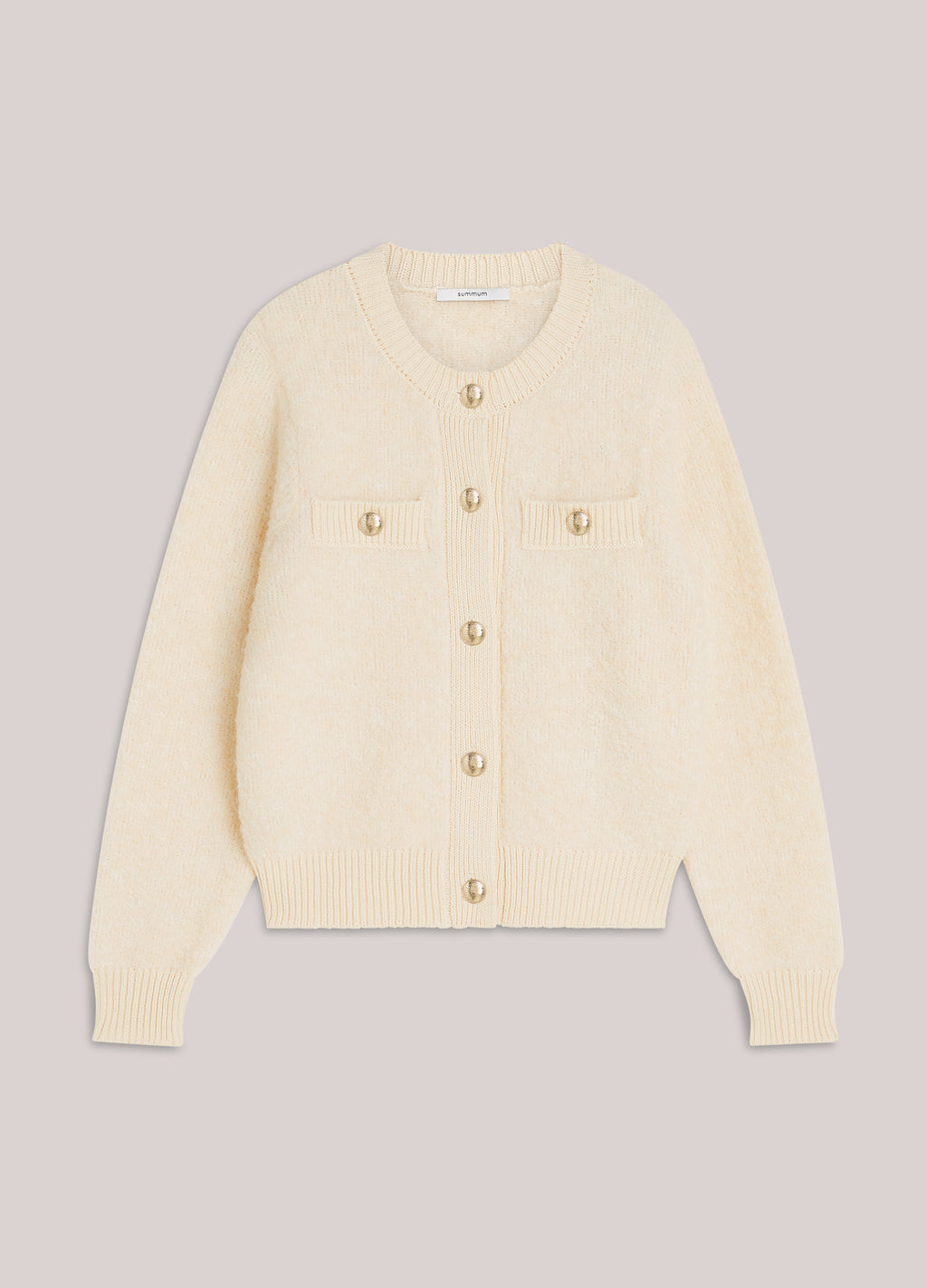 Summum Woman Cardigan Boucle Knit in Ivory - 7s7953-70046