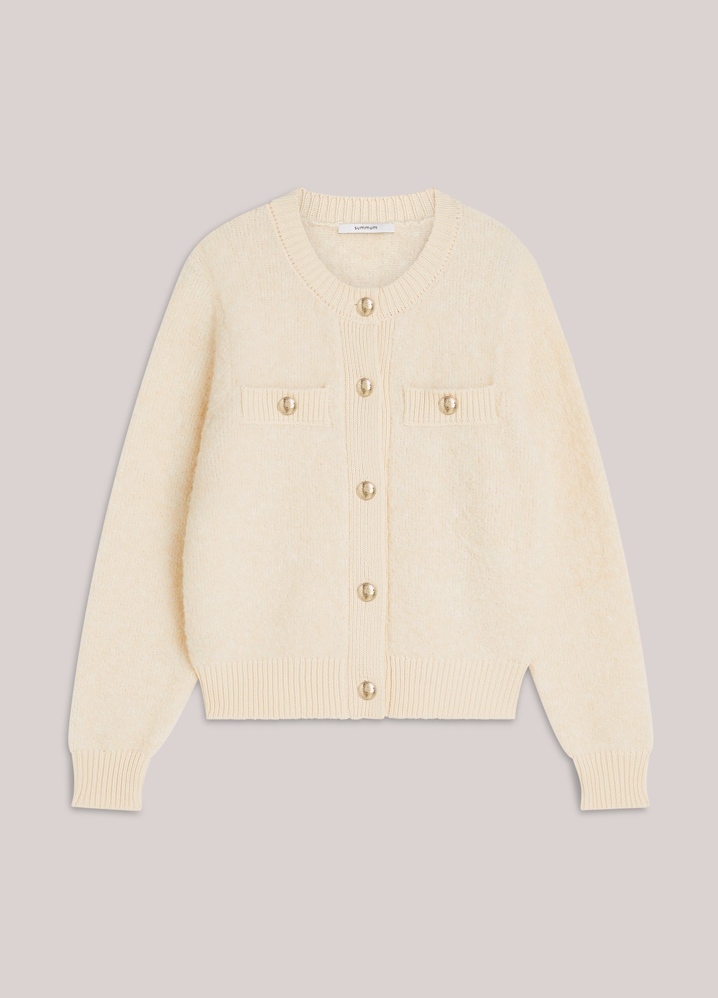 Summum Woman Cardigan Boucle Knit in Ivory - 7s7953-70046