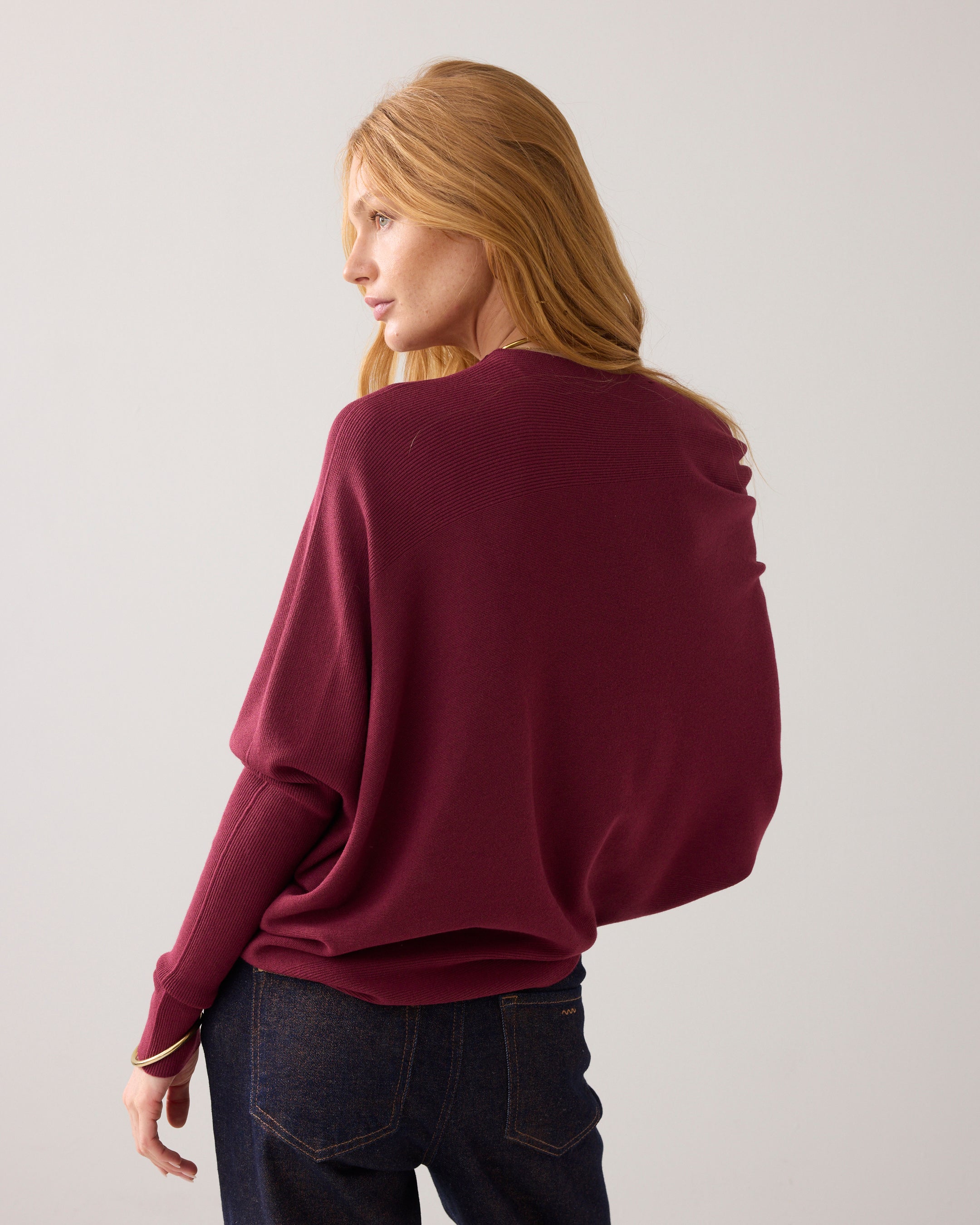 Summum Woman Sweater Viscose Blend Knit in Merlot - 7s7965-70054