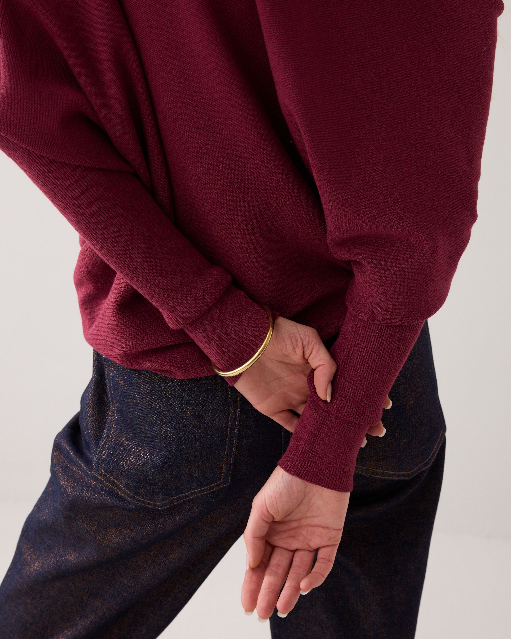 Summum Woman Sweater Viscose Blend Knit in Merlot - 7s7965-70054