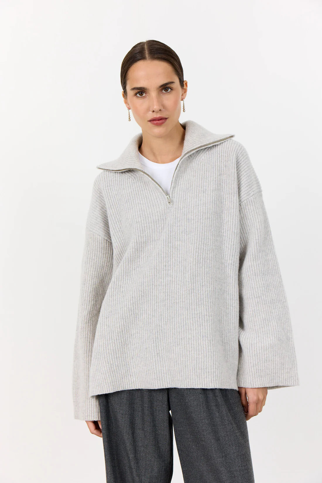 Levete Room Perle Pullover in Grey - 301431