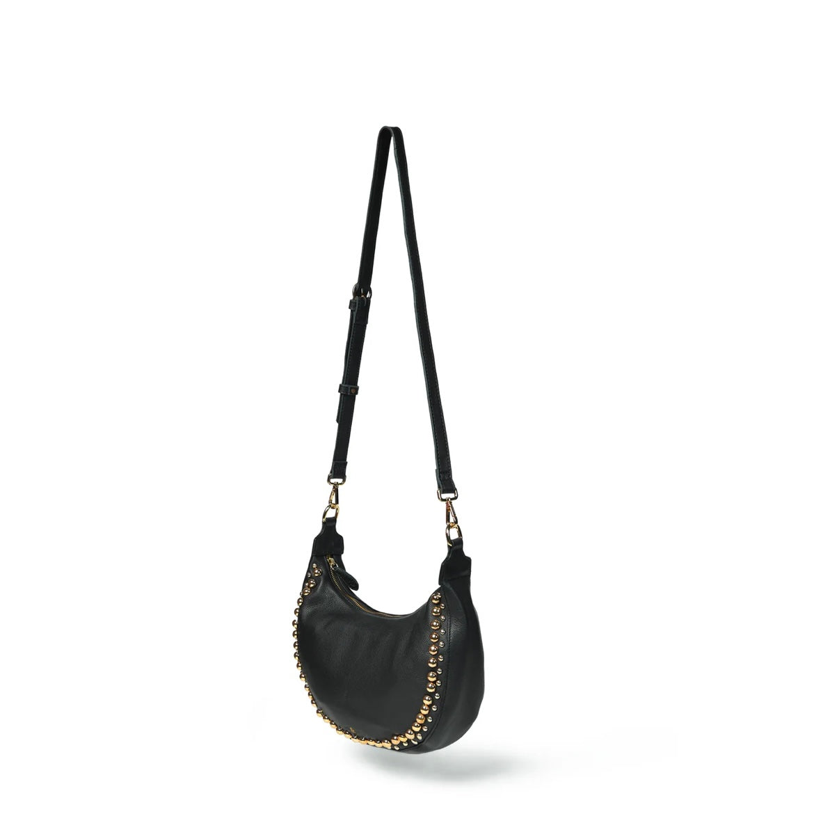Bell & Fox- Robyn studded crossbody- black leather