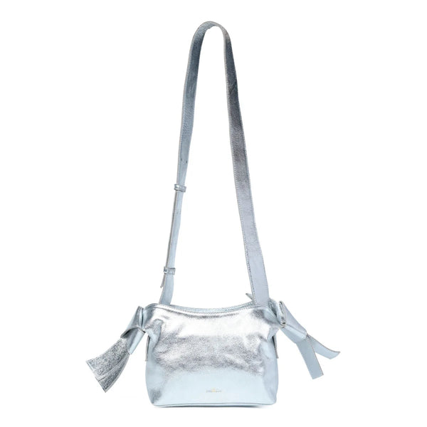 Bell & Fox Anisha Bow Detail Crossbody Bag in Silver