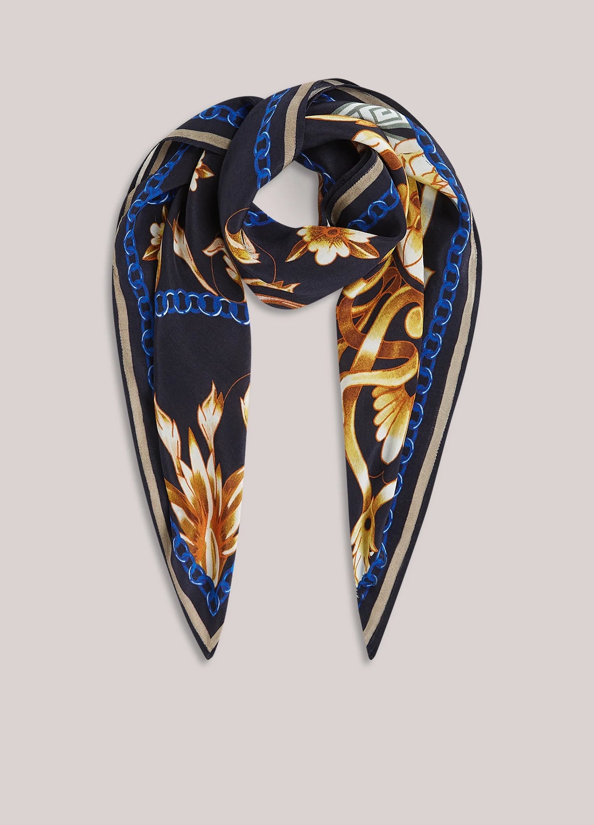Summum Woman Printed Satin Scarf