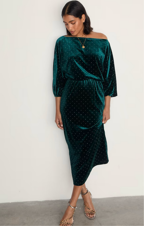 Never Fully Dressed-Emerald Velvet Tilly Dress