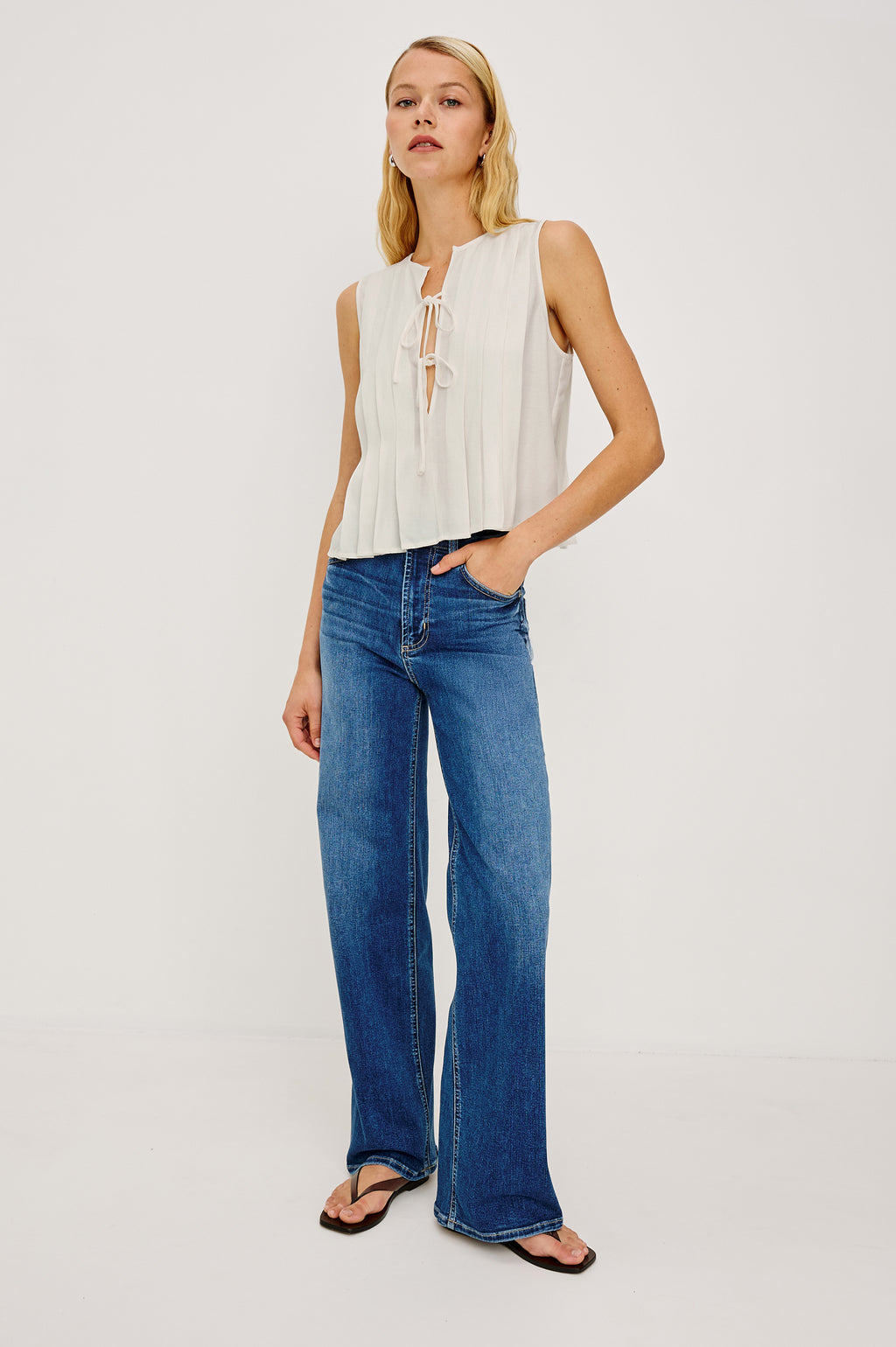 Rails AJA Sleeveless Top in Ivory - 549-626D-003