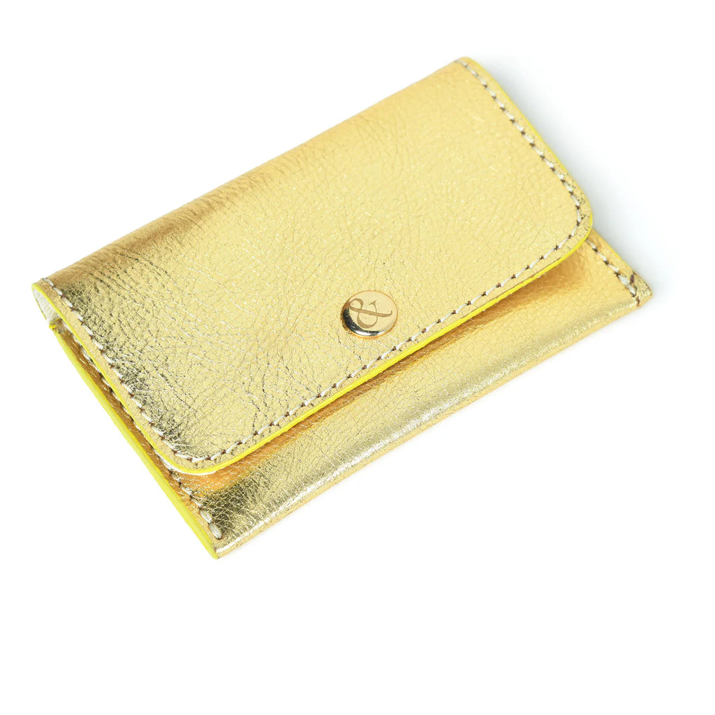 Bell & Fox Amelie Popper Card Holder Purse in Dark Gold