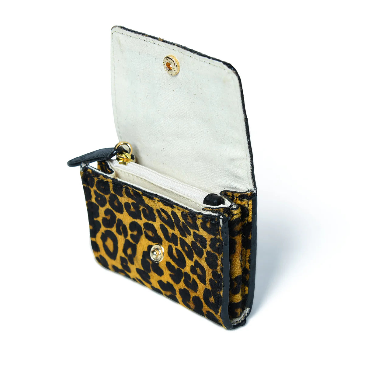 Bell & Fox Amelie Popper Card Holder Purse in Leopard Print