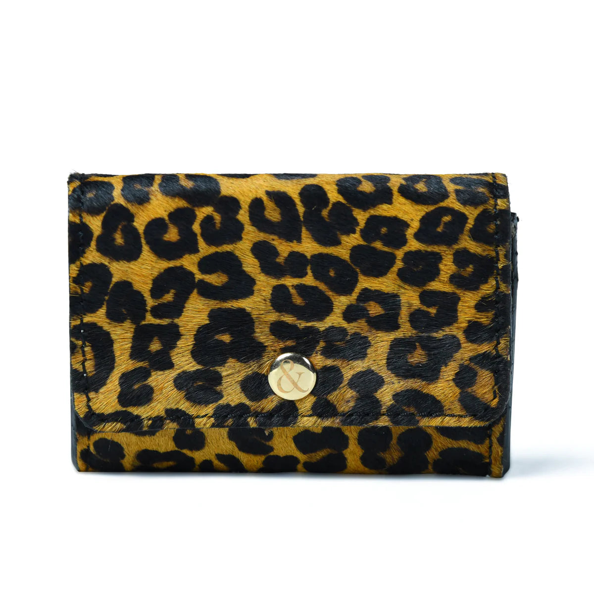 Bell & Fox Amelie Popper Card Holder Purse in Leopard Print