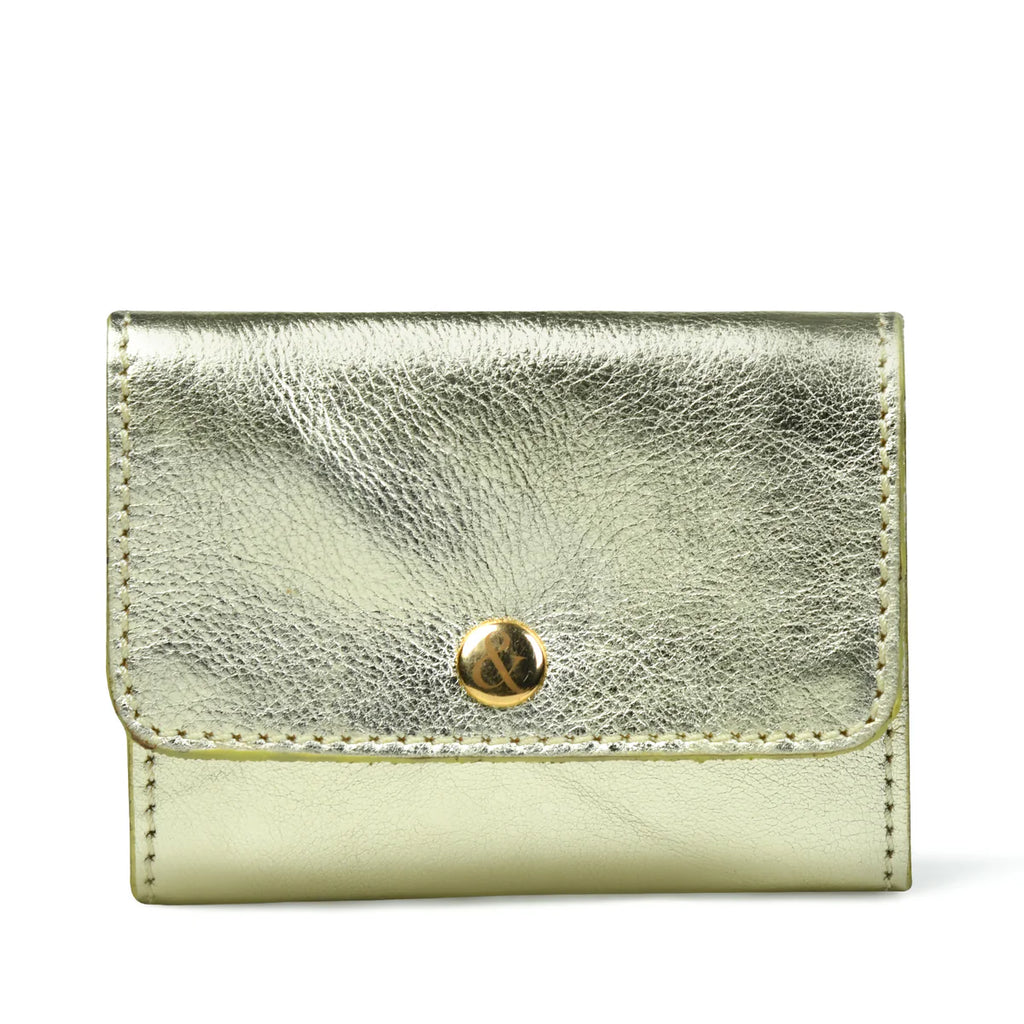 Bell & Fox Amelie Popper Card Holder Purse in Pale Gold