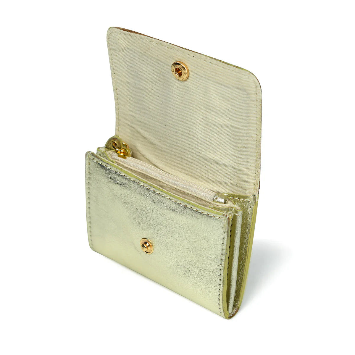 Bell & Fox Amelie Popper Card Holder Purse in Pale Gold