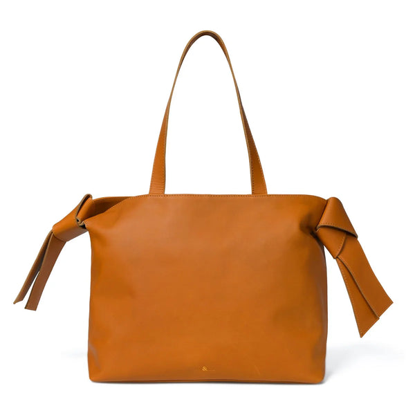 Bell & Fox Anika Bow Detail Tote Bag in Caramel
