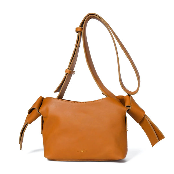 Bell & Fox Anisha Bow Detail Crossbody Bag in Caramel