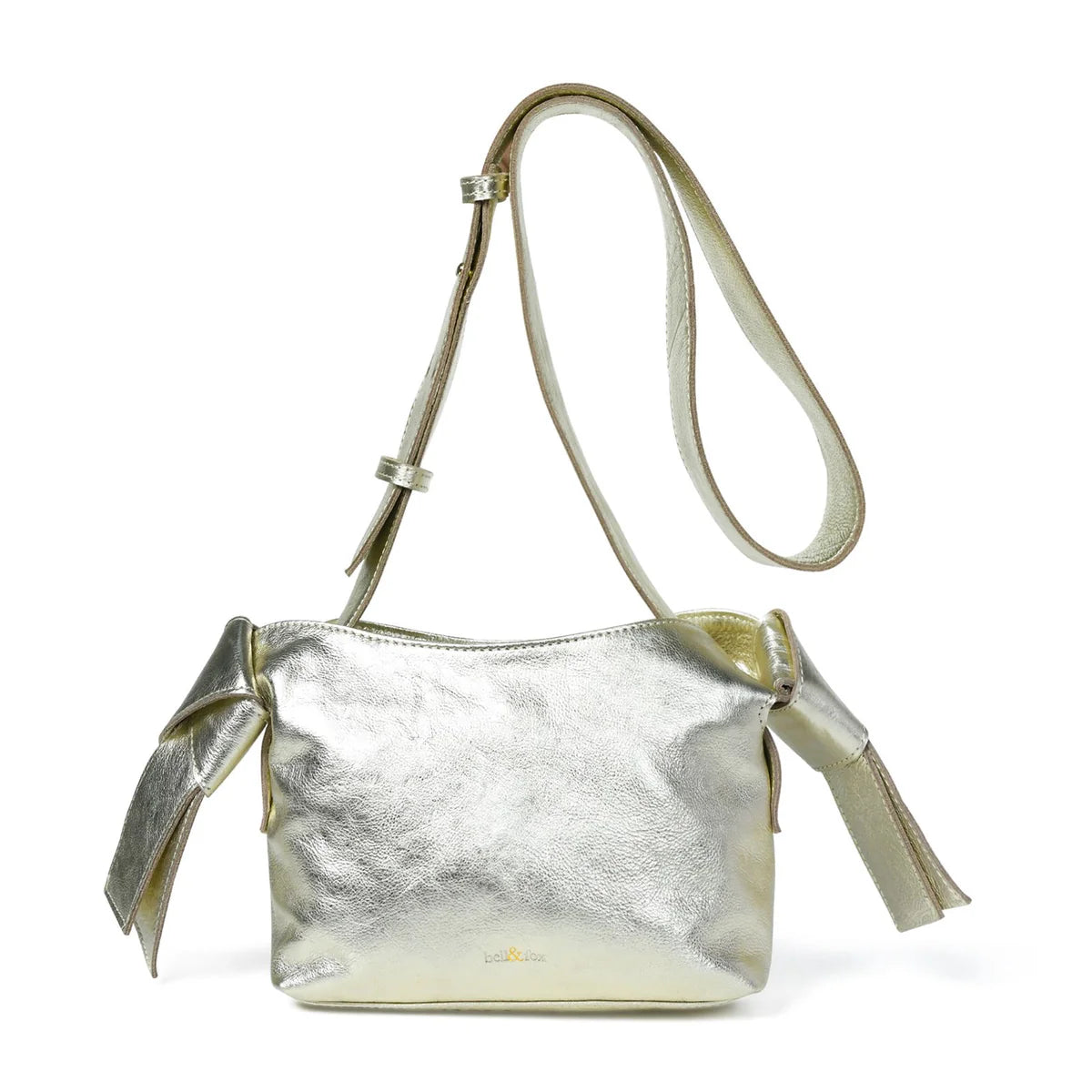 Bell & Fox Anisha Bow Detail Crossbody Bag in Pale Gold