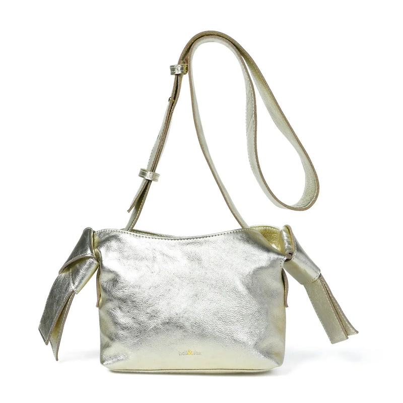 Bell & Fox Anisha Bow Detail Crossbody Bag in Pale Gold