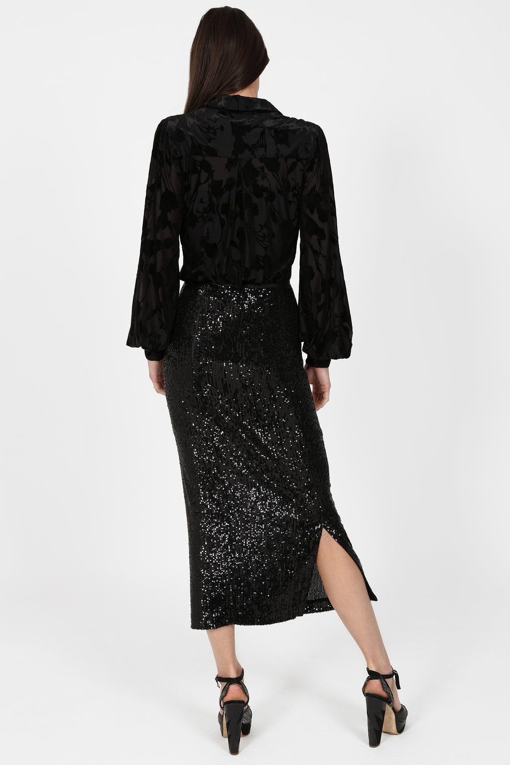 Sirens-Madrid Skirt black sequins