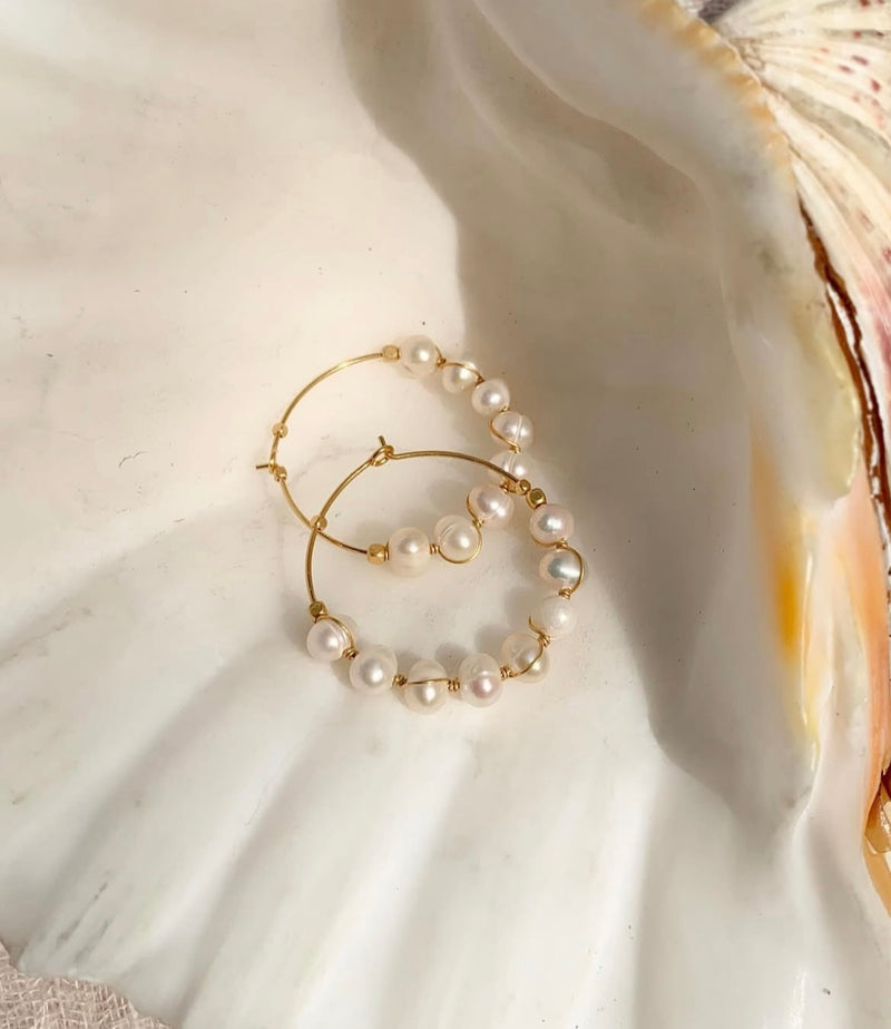 IBU - Earring Pearl Hoop - EC