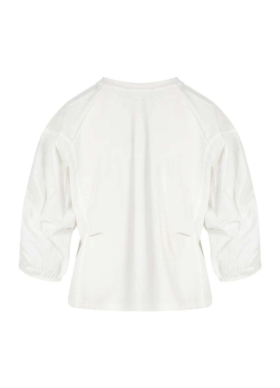 Coster Copenhagen Blouse with Puffy Sleeves in White