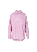 Coster Copenhagen Boxy Shirt - Pink and Grey Stripes. E1201