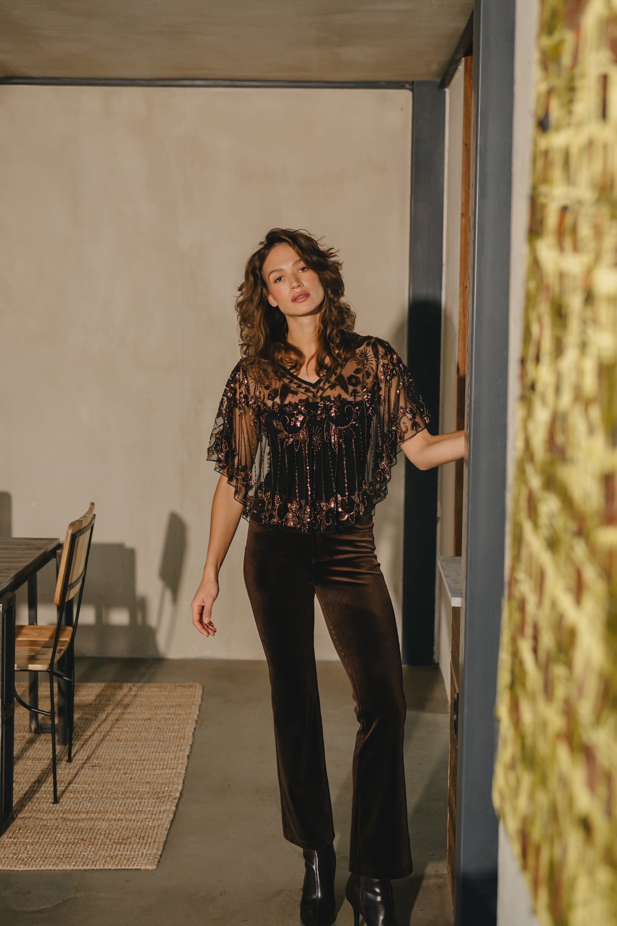 Traffic People Corrie's Bravado Kick Flare Trousers
