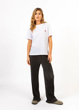Coster Copenhagen Heart Kiss Mid Sleeve T-Shirt in White - CCH1198-254