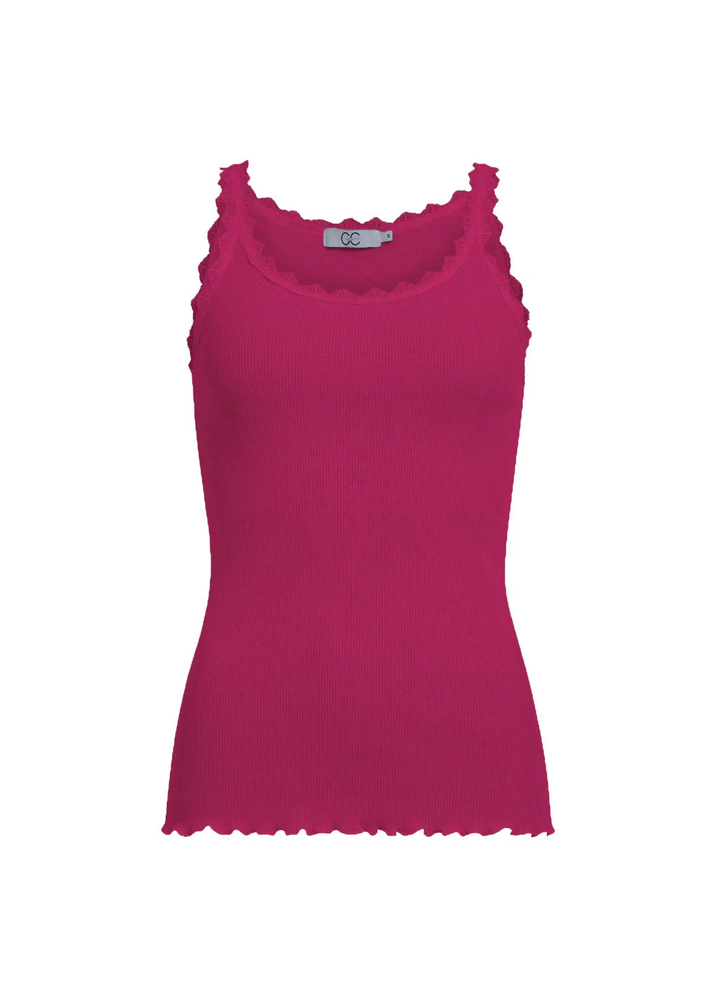 Coster Copenhagen Heart Poppy Silk Lace Cami in Berry