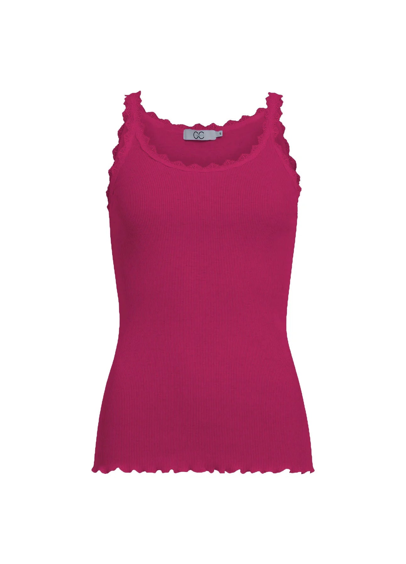 Coster Copenhagen Heart Poppy Silk Lace Cami in Berry