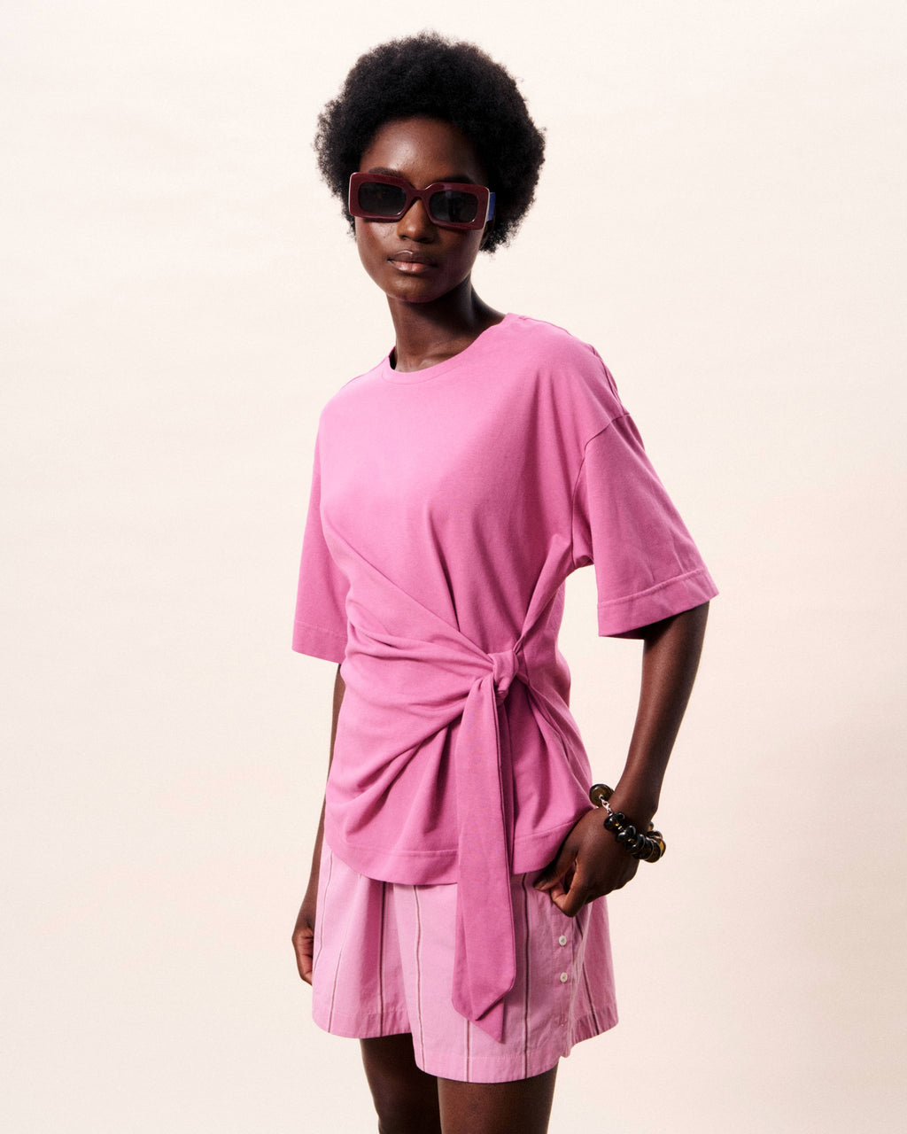 FRNCH-CHC26131 Top in Violine Pink