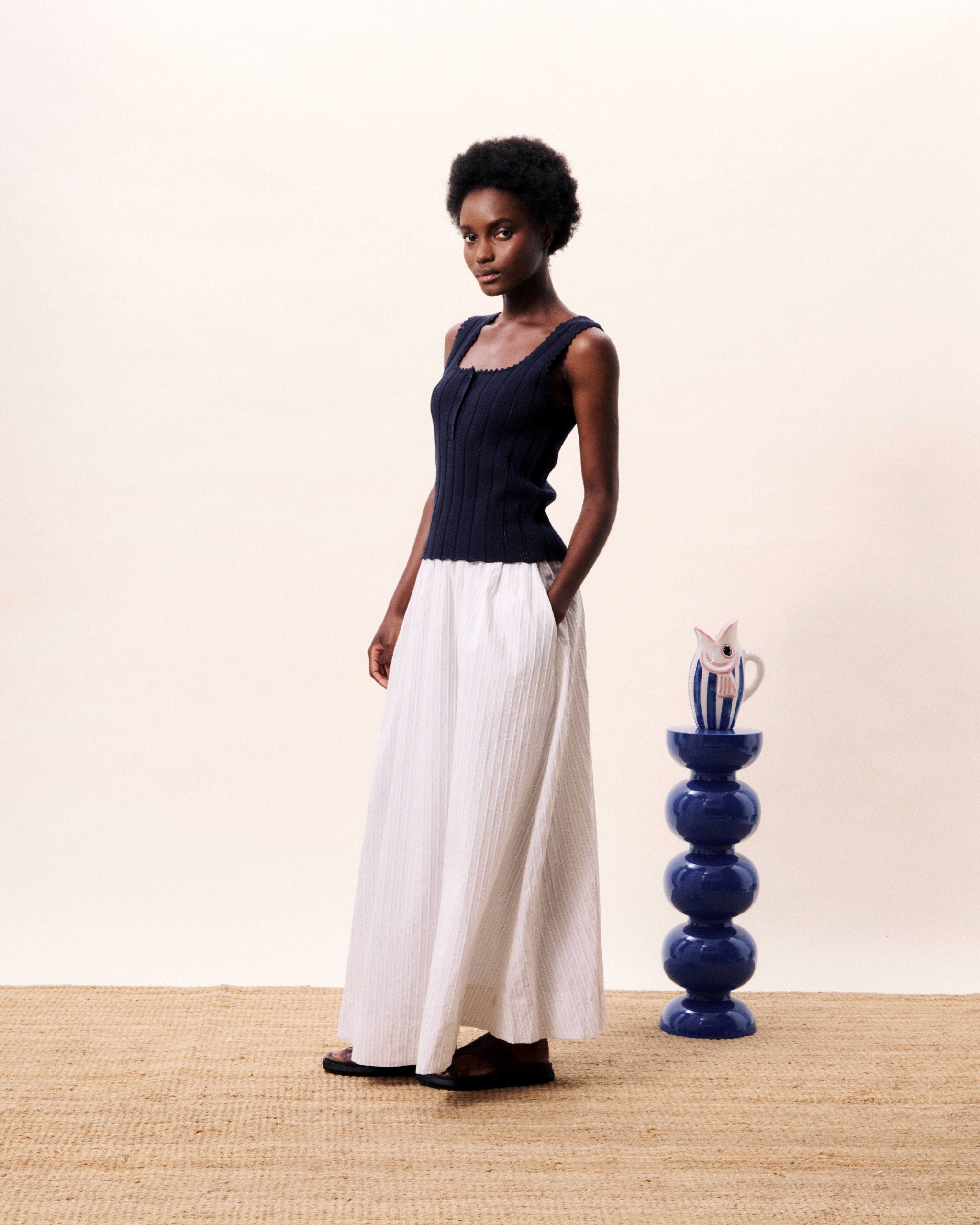 FRNCH-Dundee Top in Navy Blue