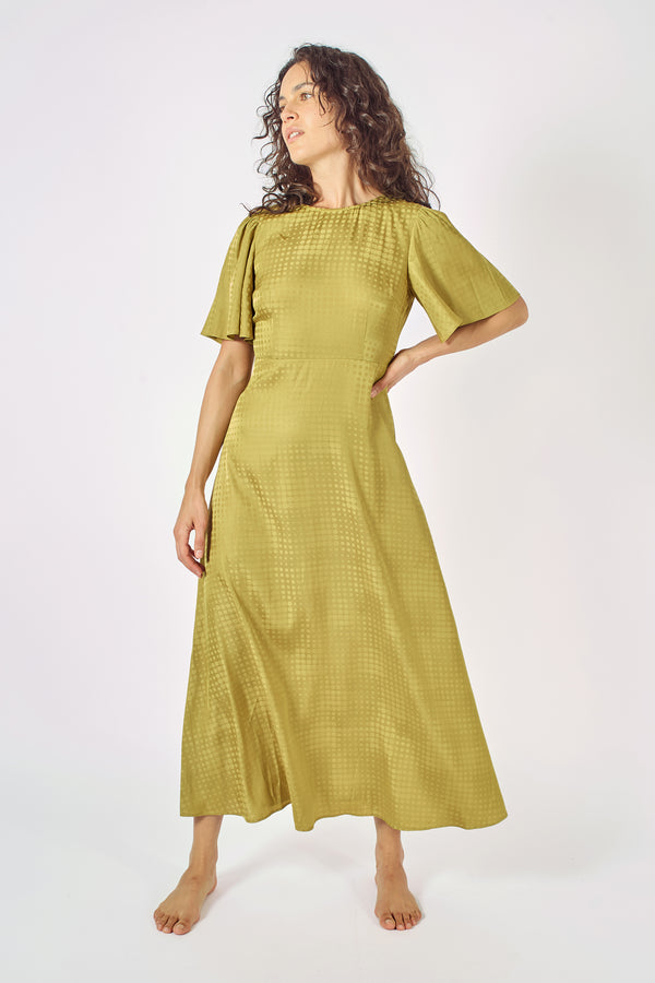 Traffic People Circle of Trust Rene Dress in Olive   - COT12563029