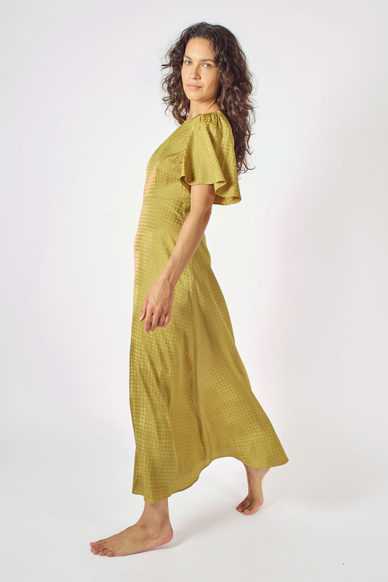 Traffic People Circle of Trust Rene Dress in Olive   - COT12563029