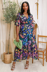 Hope & Ivy The Nesta Maxi Wrap Dress