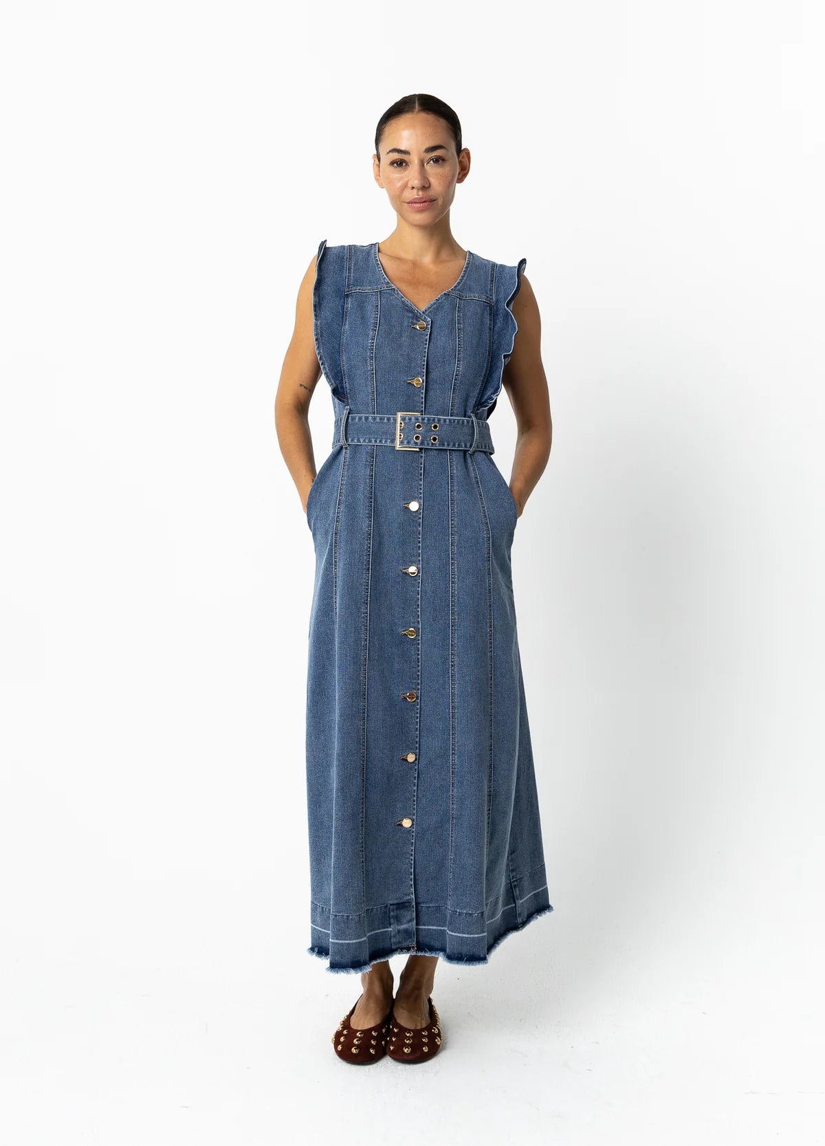 Coster Copenhagen Denim Maxi Dress