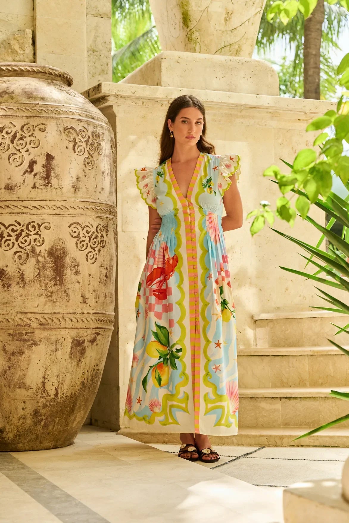 NOIB Estella Maxi Dress in Summer Zest
